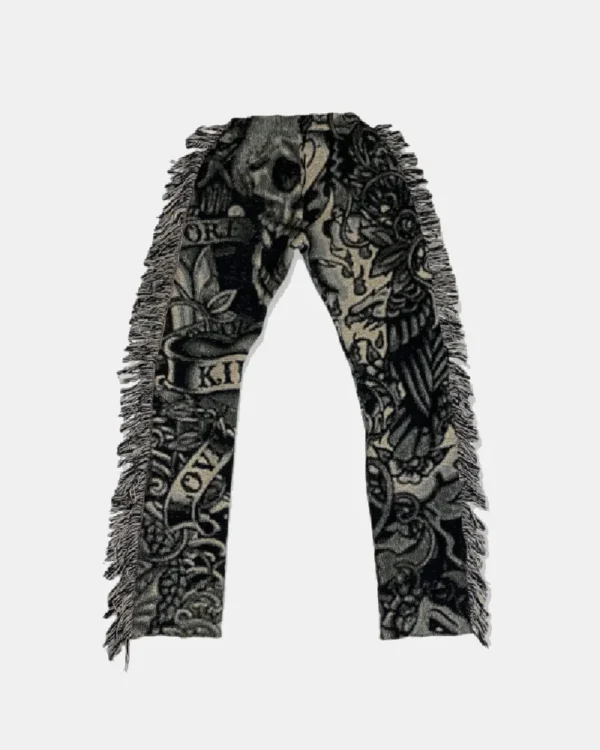 “Love Kills Slowly” Tapestry Pants