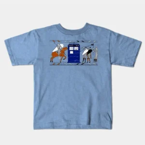 Tardis Bayeux Tapestry Doctor Who Kids T-Shirt